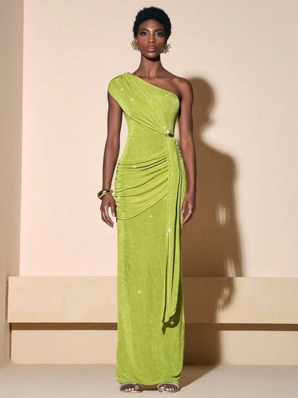Zaria One-Shoulder Draped Evening Dress NEW 🏷️